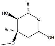 (4R,5S,6S)-4-Methoxy-4,6-dimethyltetrahydro-2H-pyran-2,5-diol Struktur