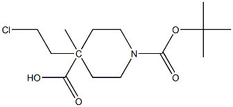 4-Methyl 4-(2-Chloroethyl)piperidine-1,4-dicarboxylic Acid tert-Butyl Ester Struktur