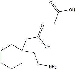 1-(2-Aminoethyl)-cyclohexaneacetic Acid Acetic Acid Salt Struktur