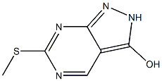 6-Methylsulfanyl-2H-pyrazolo[3,4-d]pyrimidin-3-ol Struktur