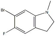 6-Bromo-5-fluoro-1-methyl-2,3-dihydro-1H-indole Struktur