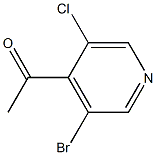 1-(3-Bromo-5-chloro-pyridin-4-yl)-ethanone Struktur