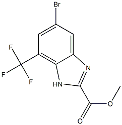 5-Bromo-7-trifluoromethyl-1H-benzoimidazole-2-carboxylic acid methyl ester Struktur