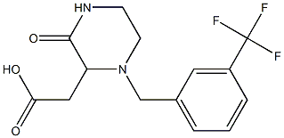 [3-OXO-1-(3-TRIFLUOROMETHYL-BENZYL)-PIPERAZIN-2-YL]-ACETIC ACID Struktur