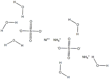 Ammonium nickel(II) sulfate hexahydrate Struktur