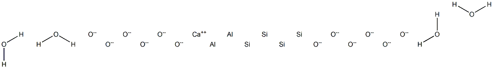 Calcium dialuminum tetrasilicon dodecaoxide tetrahydrate Struktur