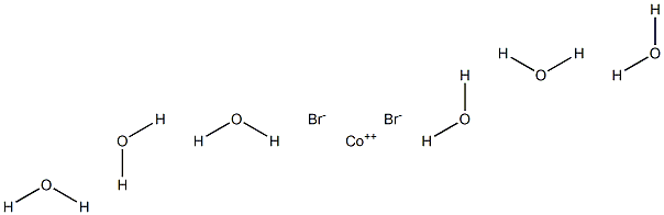 Cobalt(II) bromide hexahydrate Struktur