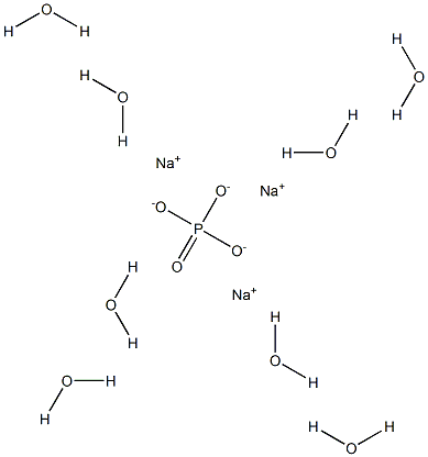 Sodium orthophosphate octahydrate Struktur