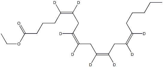 Arachidonic Acid-5,6,8,9,11,12,14,15-D8 Ethyl Ester Struktur