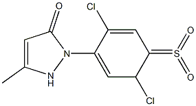 1-(2',5'-dichloro-4'sulfonylphenyl)-3-methyl-5-pyrazolone Struktur