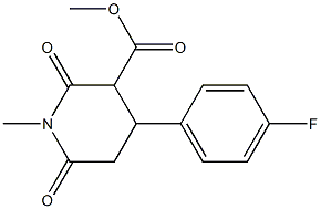 Methyl 4-(4-fluorophenyl)-1-methyl-2,6-dioxopiperidine-3-carboxylate Struktur