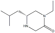 (R)-1-ETHYL-5-ISOBUTYLPIPERAZIN-2-ONE Struktur