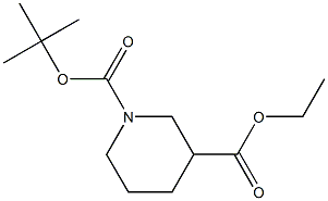 Ethyll1--tert-Butoxycarbonyl-Piperidine-3-carboxylate Struktur