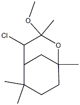 4-Chloro-3-methoxy-1,3,6,6-tetramethyl-2-oxabicyclo[3.3.1]nonane Struktur