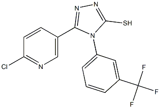 5-(2-Chloropyridin-5-yl)-4-[3-(trifluoromethyl)phenyl]-4H-1,2,4-triazole-3-thiol 95+% Struktur