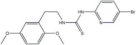 N'-(5-bromo-2-pyridyl)-N-(2-(2,5-dimethoxyphenyl)ethyl)thiourea Struktur