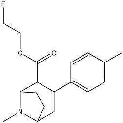 2'-fluoroethyl 8-methyl-3-(4-methylphenyl)-8-azabicyclo(3.2.1)octane-2-carboxylate Struktur