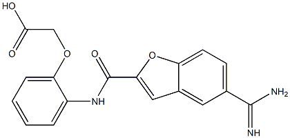 2-(((5-amidinobenzofuran-2-yl)formamido)phenyloxy)acetic acid Struktur