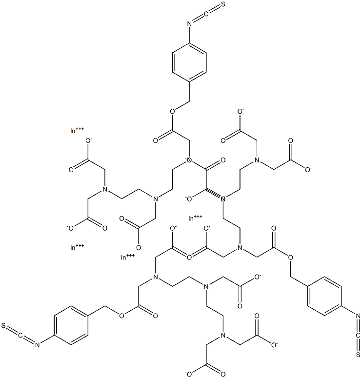 indium 1-(4-isothiocyanatobenzyl)diethylenetriaminepentaacetic acid Struktur