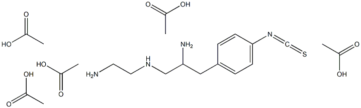 6-(4-isothiocyanatobenzyl)-diethylenetriamine pentaacetic acid Struktur