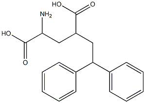 2-amino-4-(2,2-diphenylethyl)pentanedioic acid Struktur