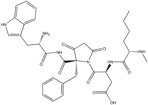 malonyl-tryptophyl-(N-methyl)norleucyl-aspartyl-phenylalaninamide Struktur