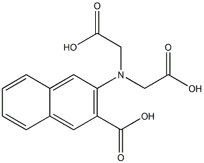 3-carboxy-2-naphthylamine-N,N-diacetic acid Struktur