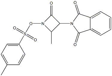 N-tosyloxy-3-phthalimido-4-methyl-2-azetidinone Struktur