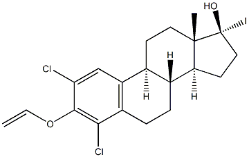 2,4-dichloro-17-iodovinylestradiol Struktur