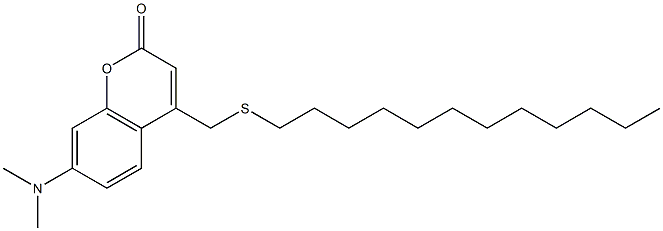 4-(n-dodecylthiomethyl)-7-(N,N-dimethylamino)coumarin Struktur