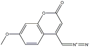 4-diazomethyl-7-methoxycoumarin Struktur