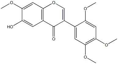 6-hydroxy-7,2',4',5'-tetramethoxyisoflavone Struktur