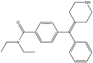 N,N-diethyl-4-(phenylpiperidin-4-ylidenemethyl)benzamide Struktur