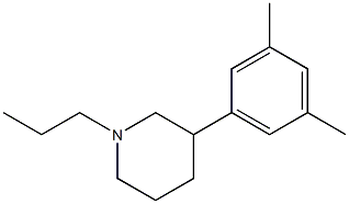 3-(3,5-dimethylphenyl)-N-n-propylpiperidine Struktur