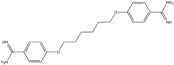 1,6-DI(PARA-AMIDINOPHENOXY)HEXANE Struktur