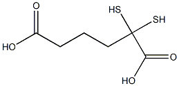 ALPHA,ALPHA-DIMERCAPTOADIPICACID Struktur