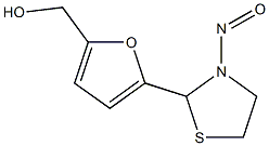 2-(5-HYDROXYMETHYLFURYL)-N-NITROSOTHIAZOLIDINE Struktur