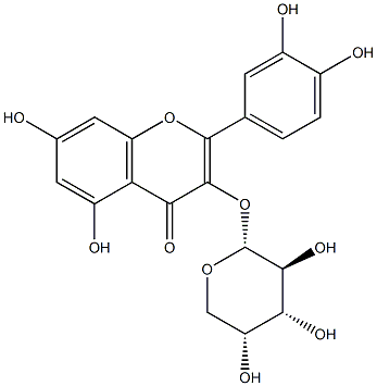 QUERCETIN-3-O-ALPHA-ARABINOPYRANOSIDE Struktur