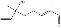 6-HYDROXY-2,6-DIMETHYLOCTA-2,7-DIENAL Struktur