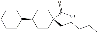 Trans-4-Pentyl-(1,1-bicyclohexyl)-4-carboxylicacid Struktur