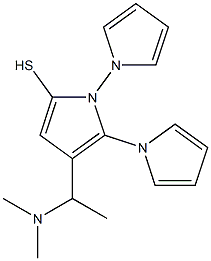 1-Dimethylaminoethyl-5-mercaptoterazole Struktur