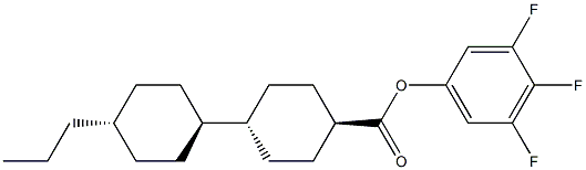 3,4,5-trifluorophenyl trans-4-(trans-4-propylcyclohexyl)cyclohexanecarboxylate Struktur