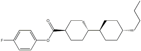 4-fluorophenyl trans-4-(trans-4-butylcyclohexyl)cyclohexanecarboxylate Struktur