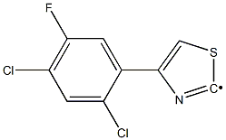 [4-(2,4-Dichloro-5-fluoro-phenyl)-thiazol-2-yl]- Struktur