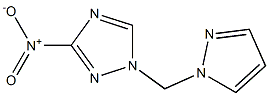 1-(3-Nitro-[1,2,4]triazol-1-ylmethyl)-1H-pyrazole- Struktur