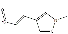 3-(1,5-Dimethyl-1H-pyrazol-4-yl)-acryloyl Struktur