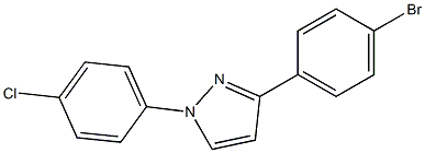 3-(4-Bromophenyl)-1-(4-chlorophenyl)-1H-pyrazol Struktur