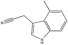 (4-methyl-1H-indol-3-yl)acetonitrile Struktur