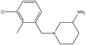 1-(3-chloro-2-methylbenzyl)piperidin-3-amine Struktur