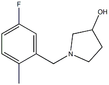 1-(5-fluoro-2-methylbenzyl)pyrrolidin-3-ol Struktur